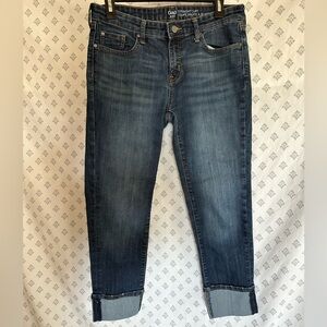 GAP Women's Classic Straight Leg Cuffed Jeans